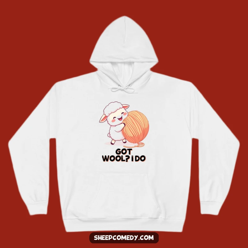 Funny Sheep Yarn Ball Butting Hoodie: Cozy & Comical Outerwear