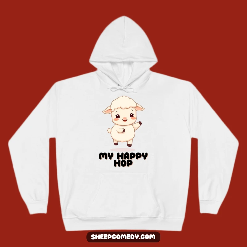 Cozy Funny Sheep Cub Hop Hoodie, Bouncy Design, Great Funny Gift