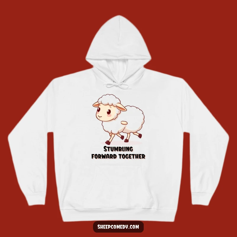 Cozy Funny Sheep Friend Hoodie: Wobbly Legs, Warm Buddy Gift