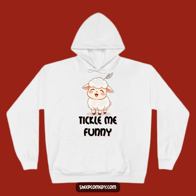 Funny Sheep Tickle Hoodie: Cozy Giggling Sheep Sweatshirt, Ideal Funny Gift for Cold Days