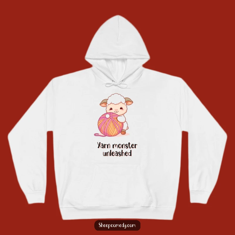 Funny Sheep Yarn Hoodie: Cozy and Whimsical Crafting Gift