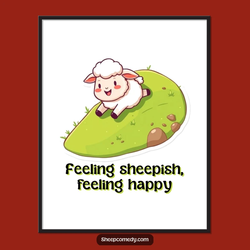 Funny Free Printable Sheep Art: Hilarious Hill Slide, Downloadable Wall Decor!