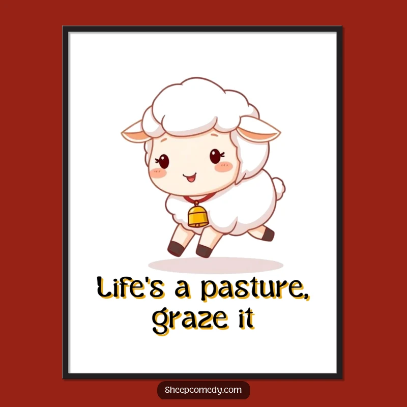 Free Printable Wall Art: Happy Sheep - Funny Downloadable Art for Home Decor