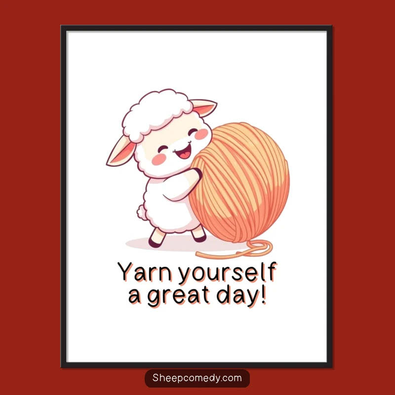 Free Printable Wall Art: Sheep & Yarn Playtime - Fun Downloadable Decor