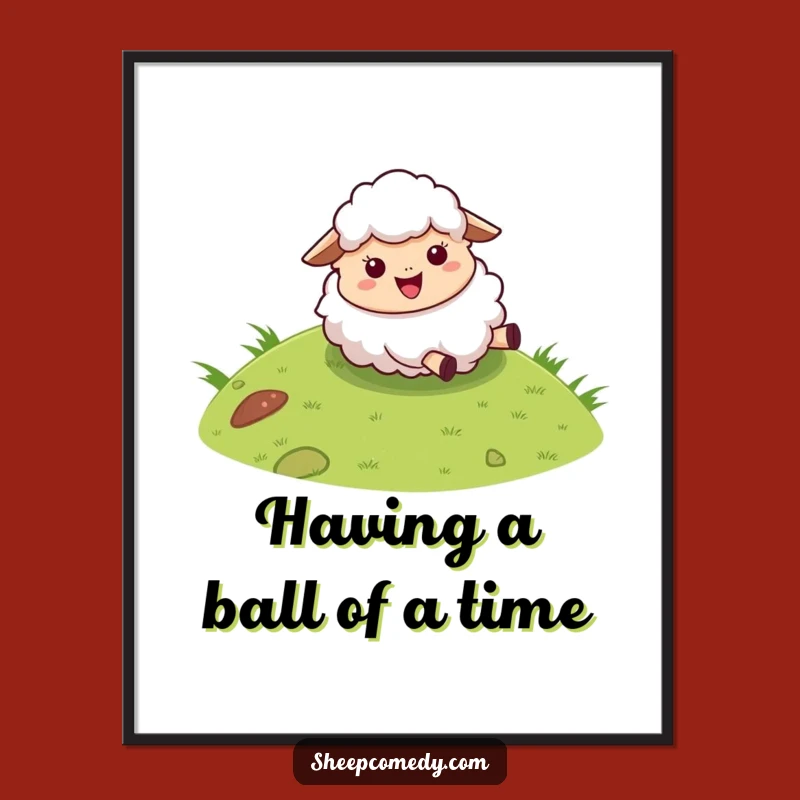 Free Printable Wall Art: Hilarious Rolling Sheep, Funny Downloadable Decor for Whimsical Spaces