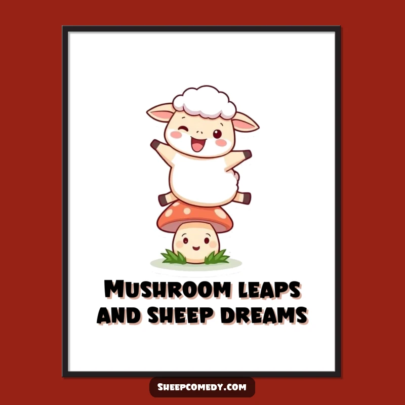Free Printable Leaping Sheep Wall Art: Whimsical Jumps Funny Downloadable Decor