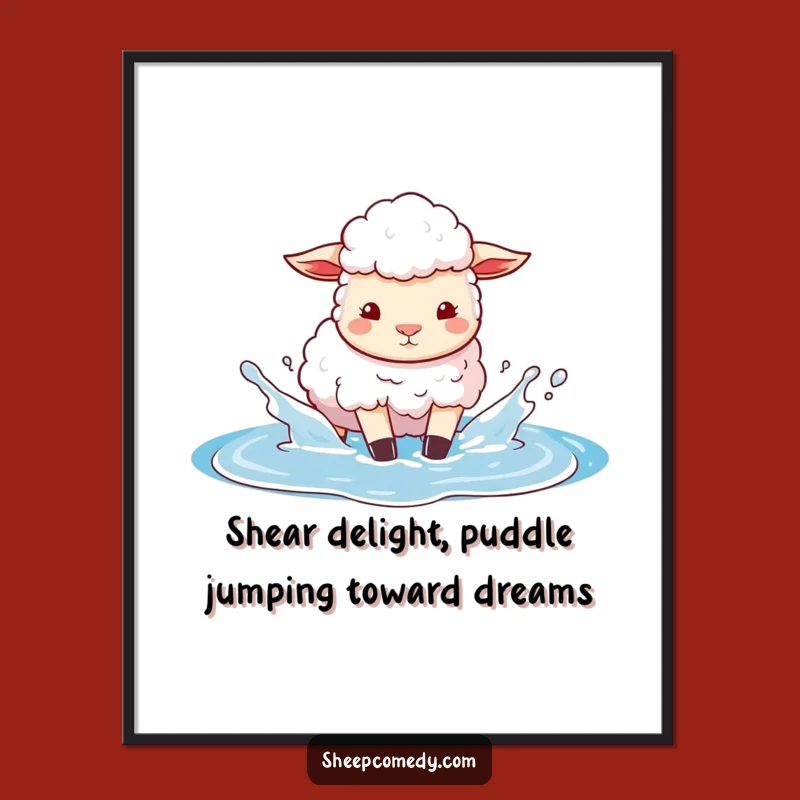Free Printable Wall Art: Sheep Sky Splash - Funny Downloadable Art