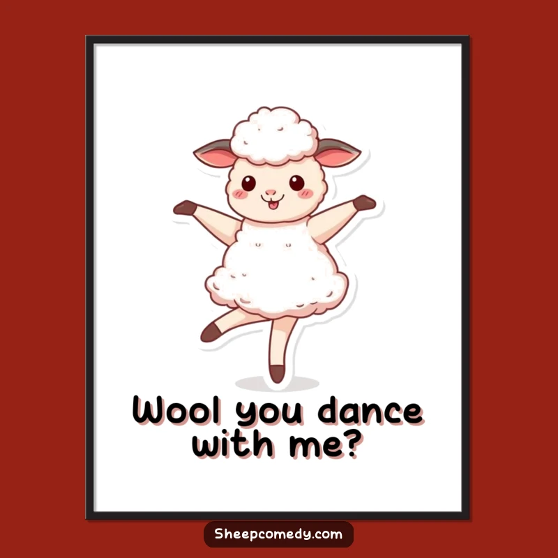 Free Printable Sheep Wall Art: Ballerina Sheep Funny Downloadable Decor