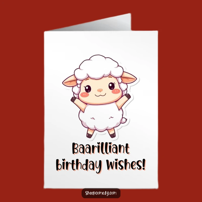Free Printable Sheep Birthday Card: Bouncy Wooly Joy Downloadable Gift!