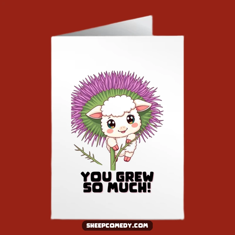 Free Printable Congrats Card: Curious Sheep & Thistle, Hilarious Downloadable Gift for New Beginnings