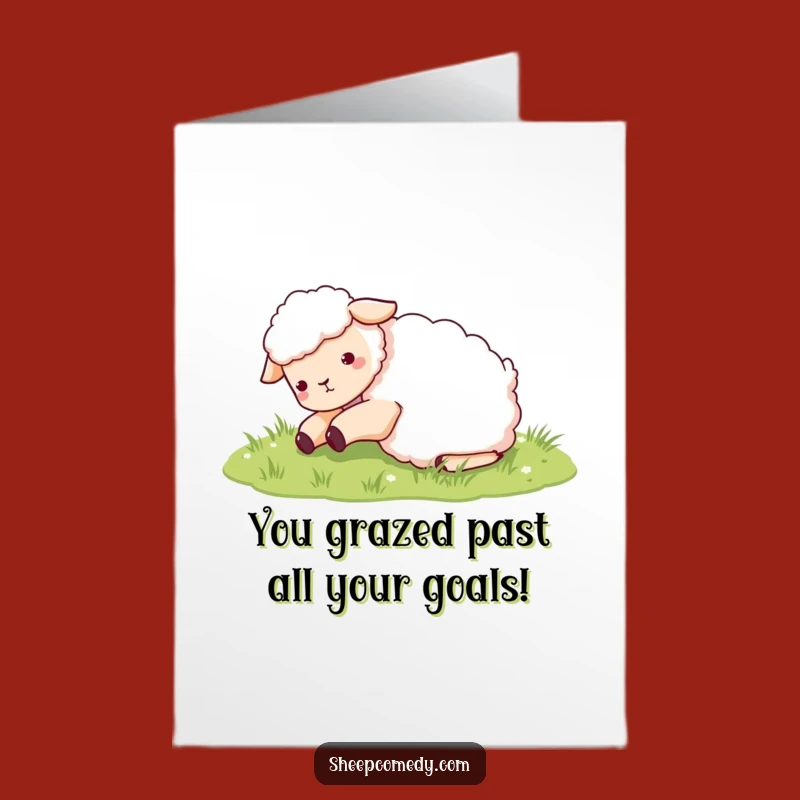 Free Printable Congrats Card: Funny Rolling Sheep Design, Downloadable & Hilarious
