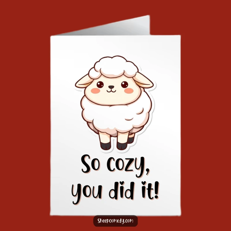 Free Printable Congrats Card: Cozy Sheep downloadable gift!