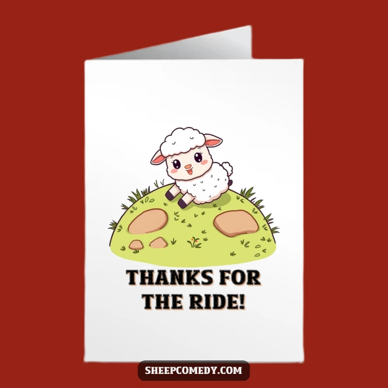 Free Printable Thank You Card: Giddy Sheep, Humorous Gratitude, Downloadable Gift