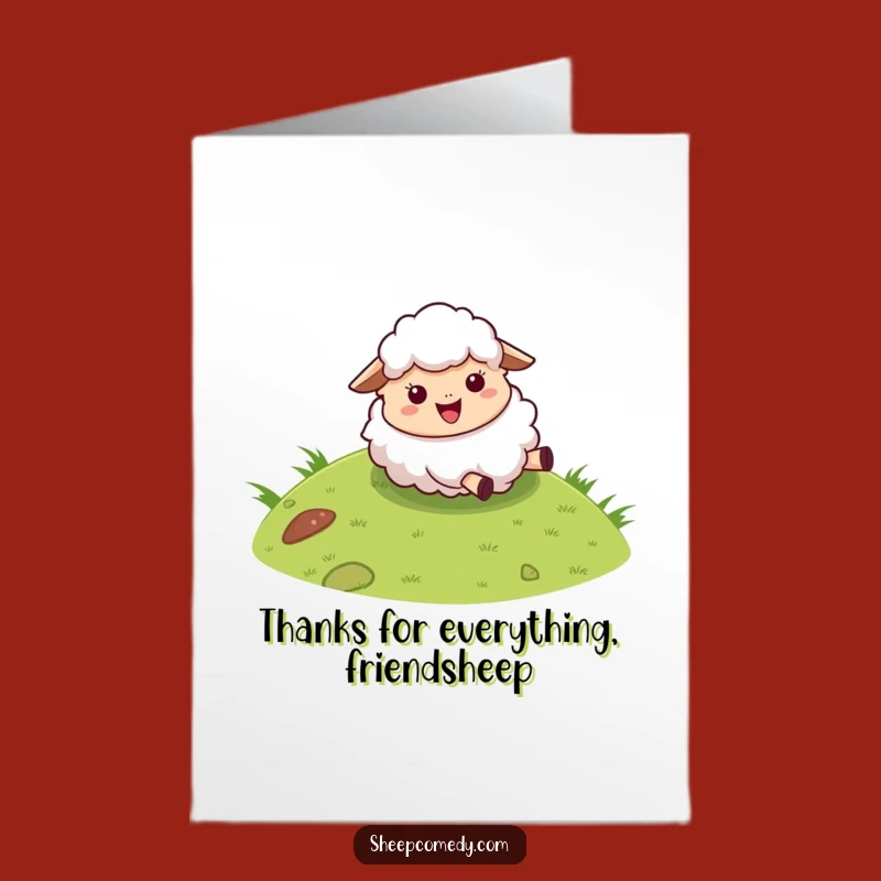 Free Printable Thank You Card: Rolling Sheep, Hilarious Downloadable Gift to Show Appreciation