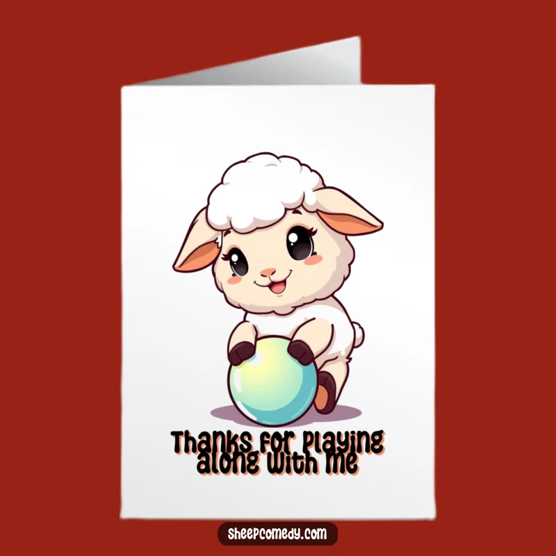 Free Printable Thank You Card: Sheep Ball Fun, Cheerful Downloadable Gift