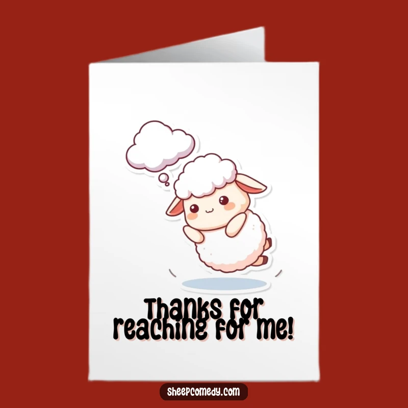 Free Printable Sheep Thank You Card: Clumsy Gratitude Humor Downloadable!