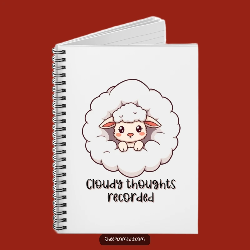 Funny Cloud Sheep Notebook: Journal Your Curious Thoughts