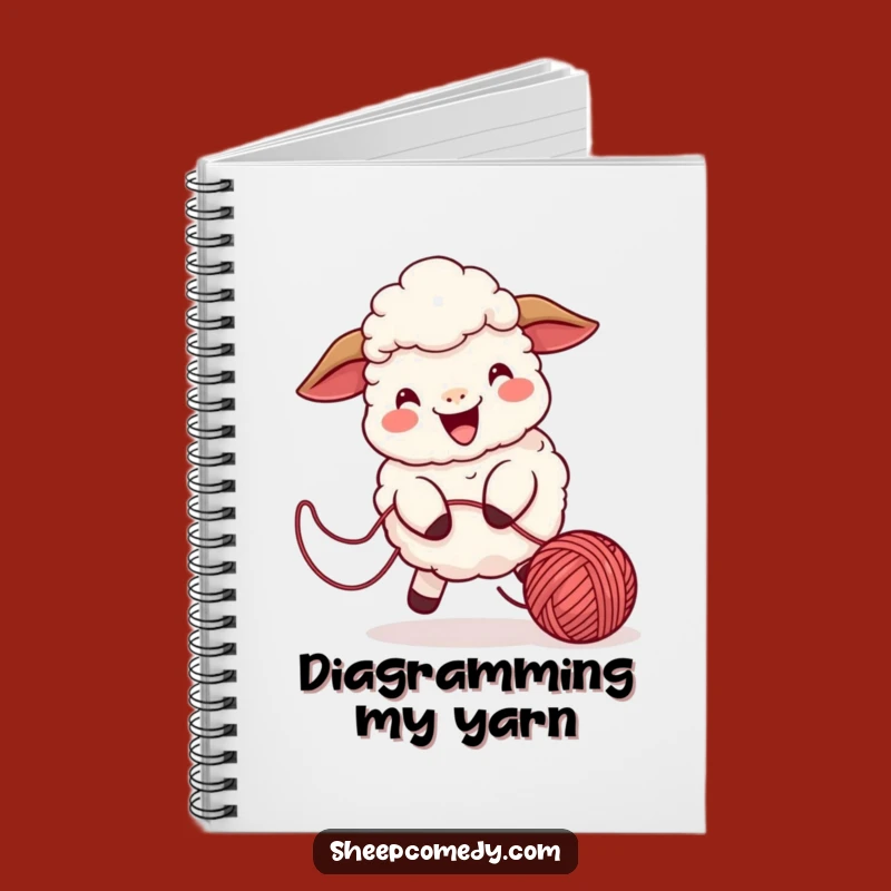 Funny Sheep Yarn Chase Notebook: Jot Down Fun, Humorous Journal