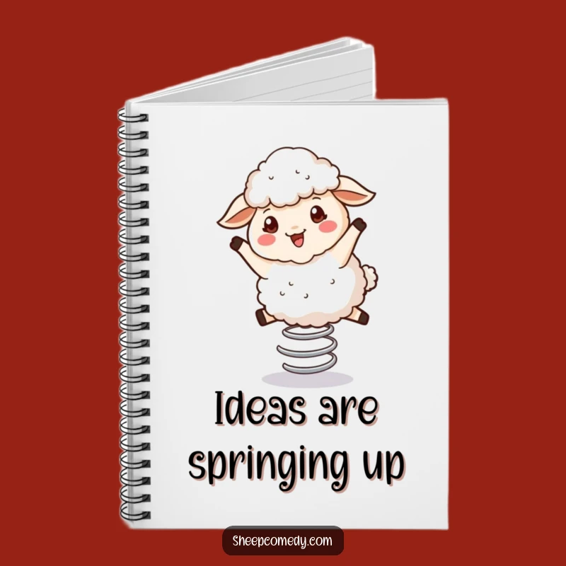 Funny Bouncing Sheep Notebook: Jot Down Your Bouncy Ideas