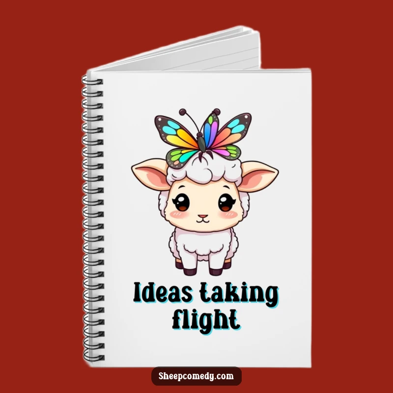 Funny Sheep Butterfly Notebook: Capture Delicate Thoughts, Humorous Journal