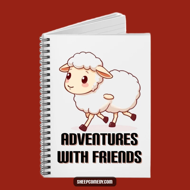 Funny Sheep Friend Notebook: Wobbly Legs, Journal with Support