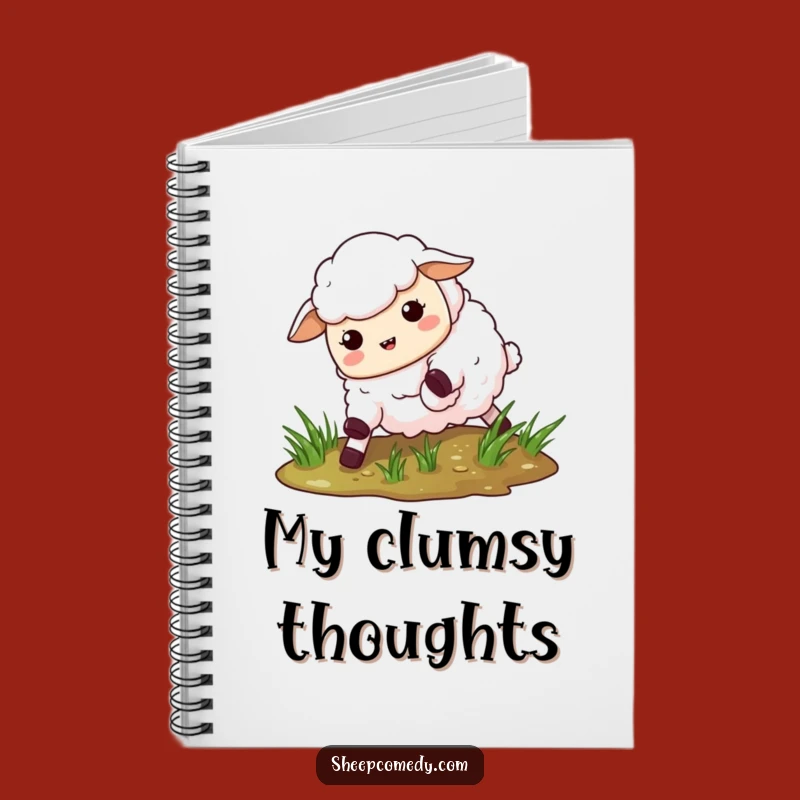 Funny Slipping Sheep Notebook: Jot Down Notes with Comical Flair