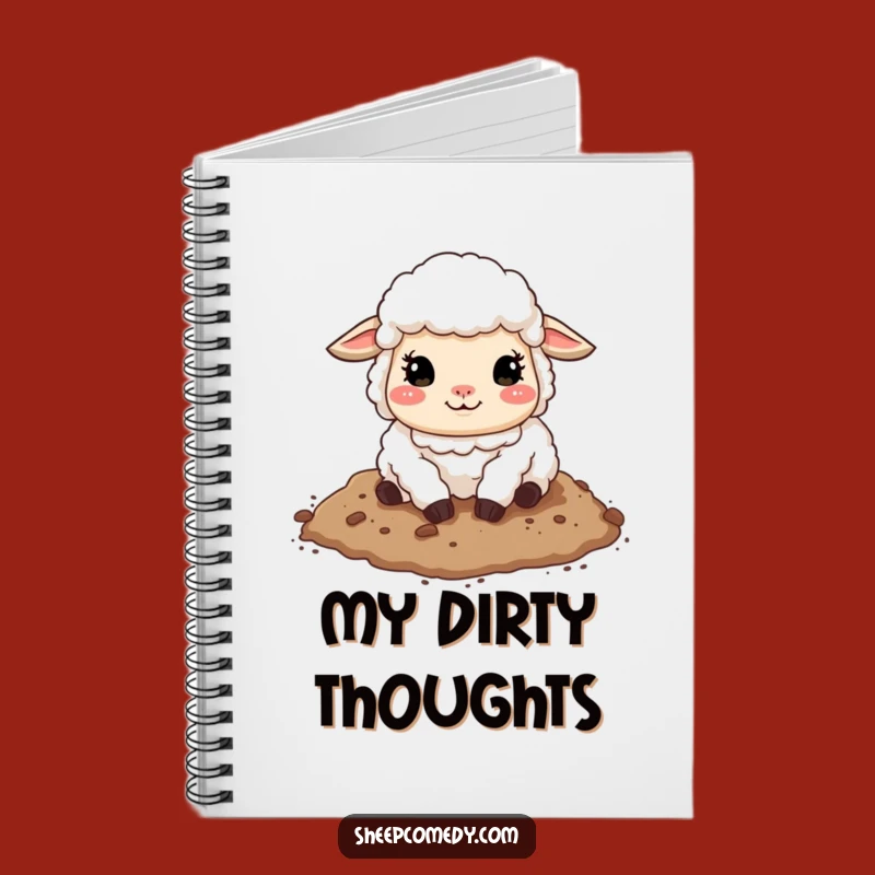 Funny Sheep Rolling in Dirt Notebook - Jot Down Your Giggles!