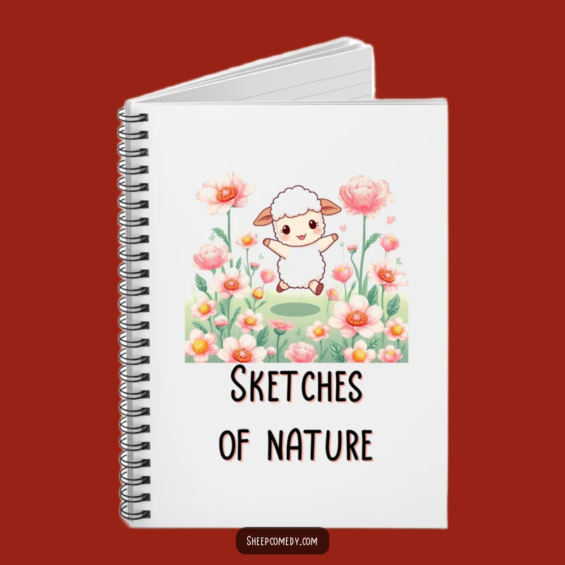 Funny Sheep Flower Skip Notebook: Sheep's Floral Journal Gift