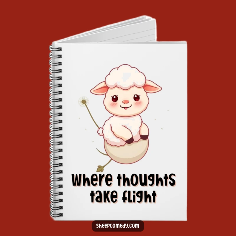 Funny Sheep Dandelion Ride Notebook: Jot Down Ideas with Whimsy