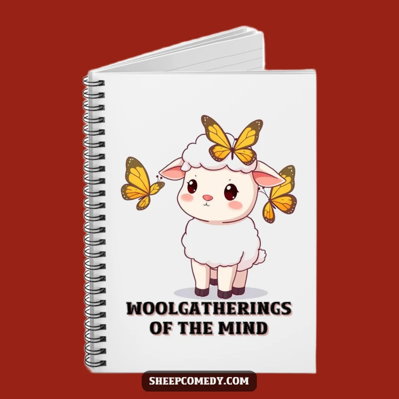 Funny Sheep Butterfly Notebook: Jot Down Ideas with Curious Whimsy!