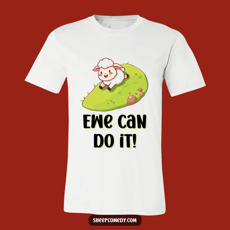 Funny Sheep Hill Slide T-Shirt: Wear Your Joyful Spirit