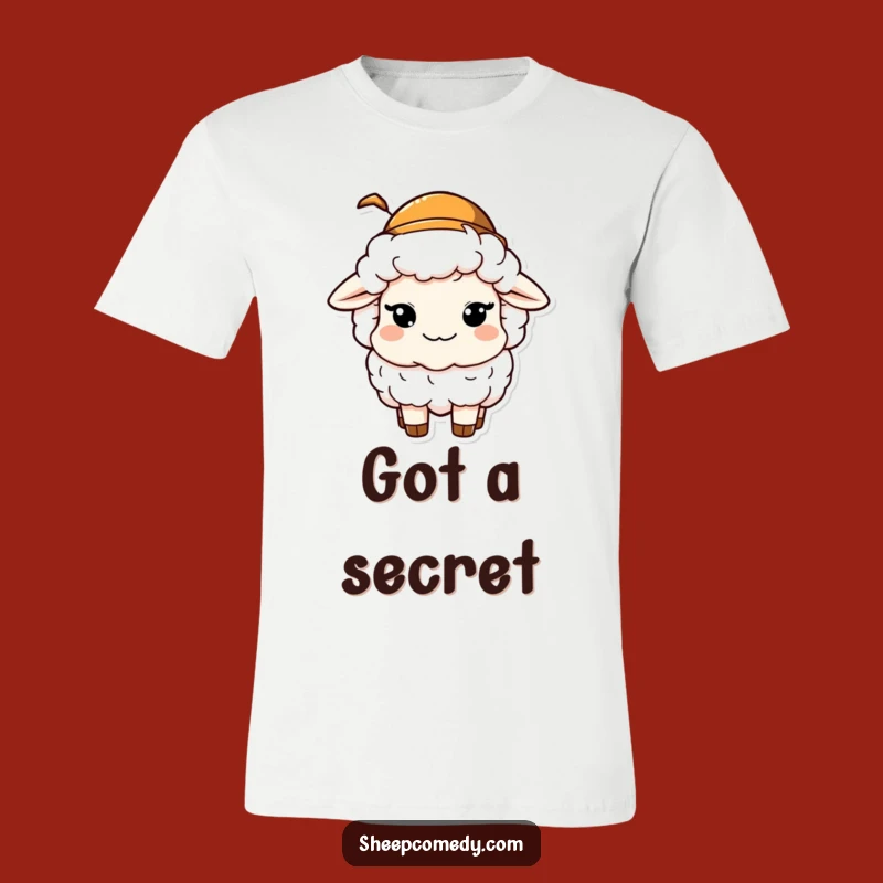 Funny Sheep Hat T-Shirt: Mischievous Wink, Quirky Funny Gift