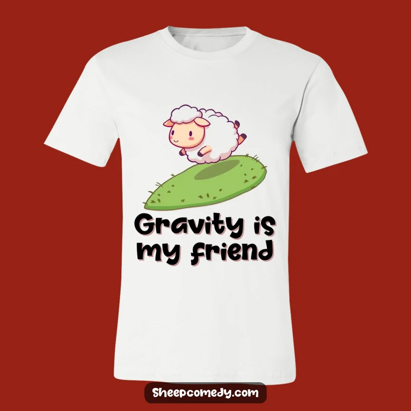 Funny Rolling Sheep T-Shirt: High-Energy Humorous Sheep Apparel