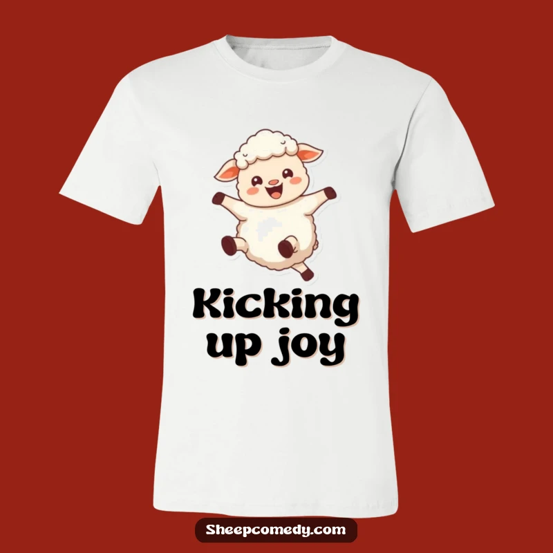 Funny Kicking Sheep T-Shirt - Express Your Joyful Spirit Loudly