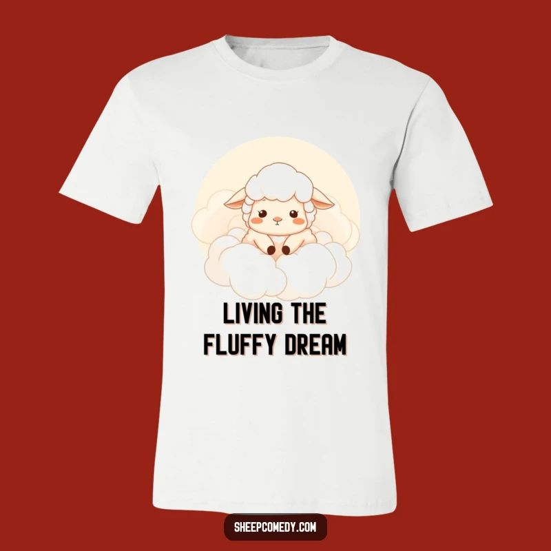 Funny Sheep Cloud T-Shirt: Embrace Cozy Relaxation with Whimsical Humor!
