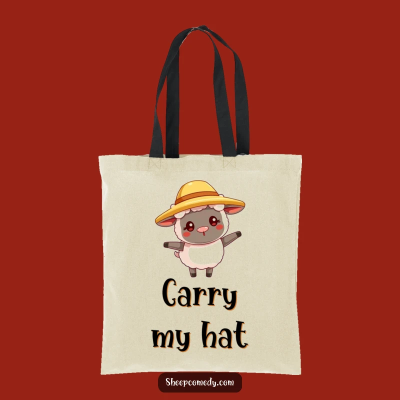 Funny Straw Hat Sheep Tote Bag - Carry Your Joyful Spirit