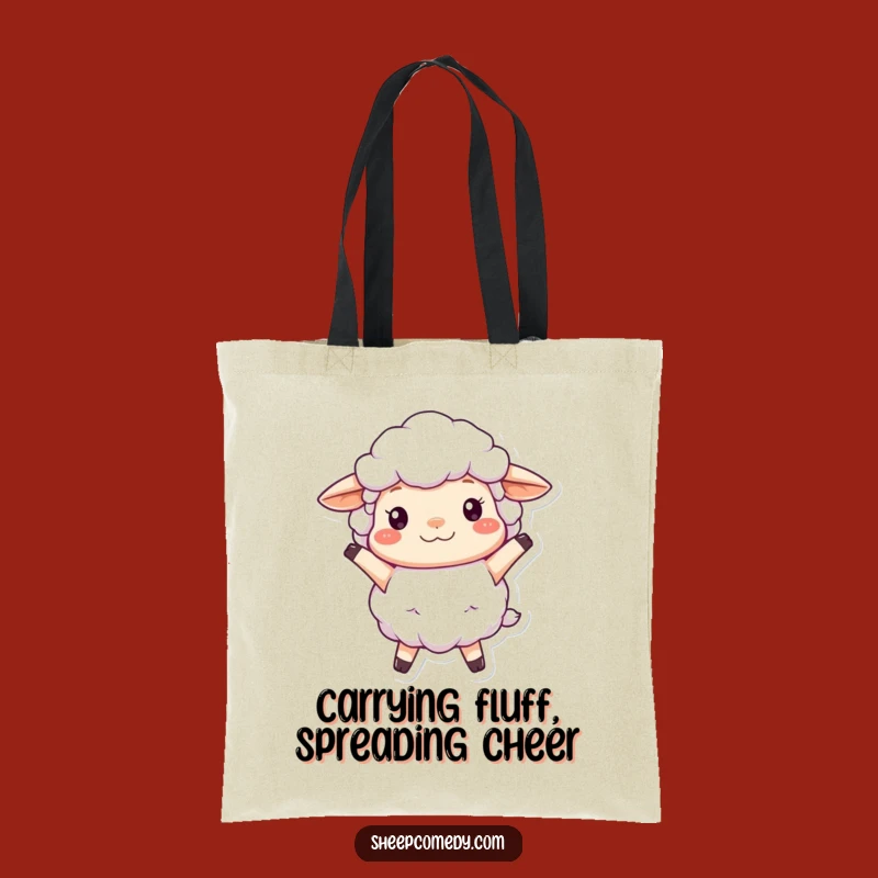 Cheerful Sheep Bounce Tote Bag: Carry Your Joy, A Wonderful Funny Gift