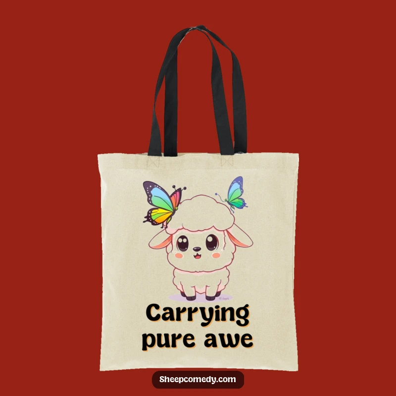 Funny Surprised Sheep Tote Bag: Carry Enchantment with Hare's Chic Style