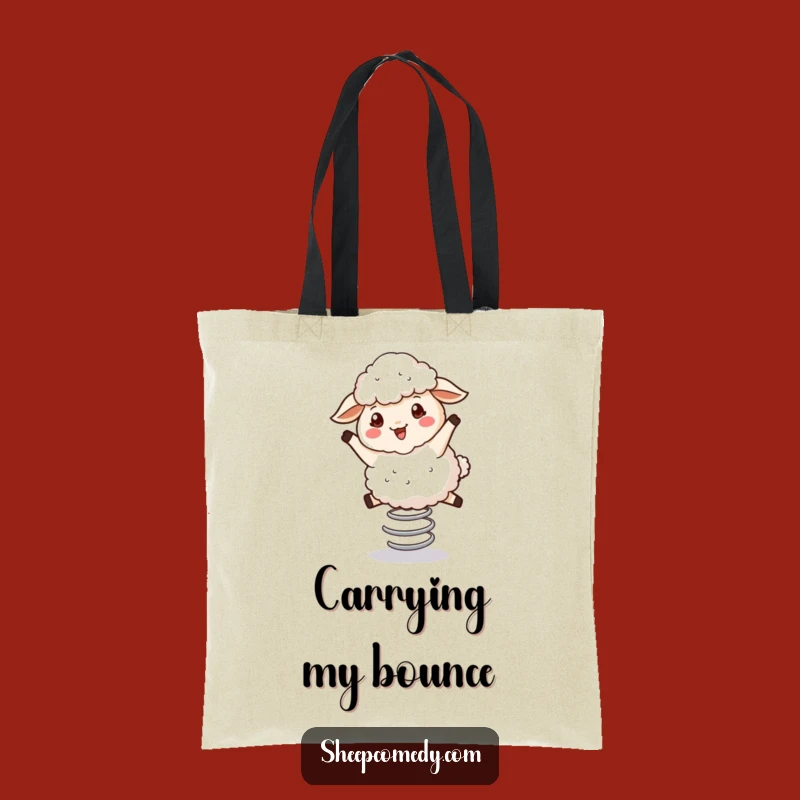 Funny Bouncing Sheep Tote Bag: Carry Your Joy Everywhere