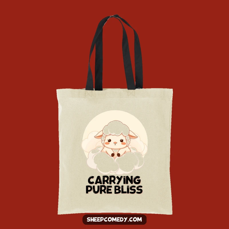 Funny Sheep Cloud Tote Bag: Carry Your Blissful Dreams Everywhere!