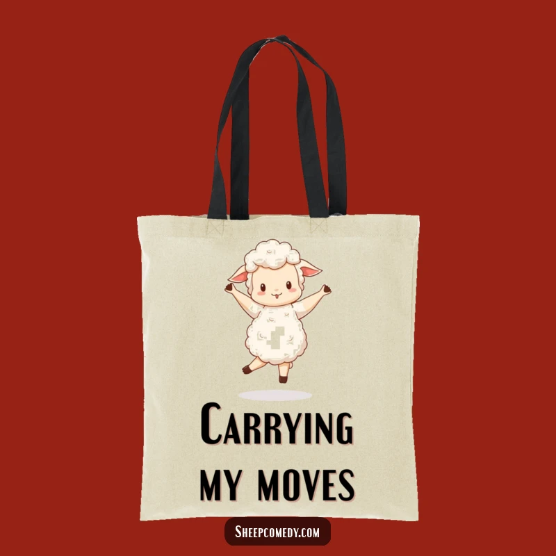 Funny Sheep Pirouette Tote Bag - Carry Joyful Wobbles Anywhere
