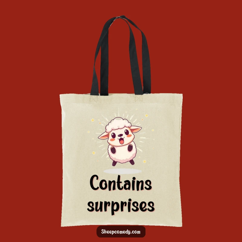 Funny Sheep Pom-Pom Tote Bag: Hilarious Bag for Surprise Lovers