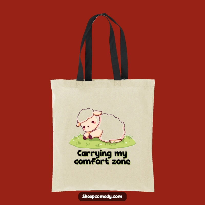 Funny Sheep Rolling in Grass Tote Bag: Durable Sheep Bag, Ideal Funny Gift for Everyday Fun