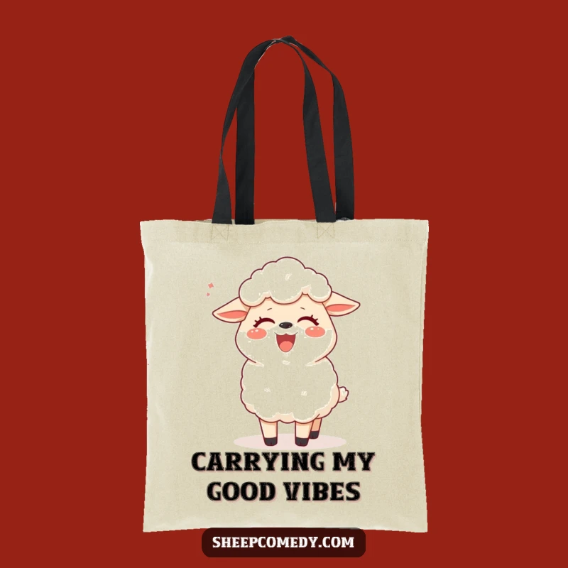 Funny Tickled Sheep Tote Bag: Carry Your Giggle Essentials in Style