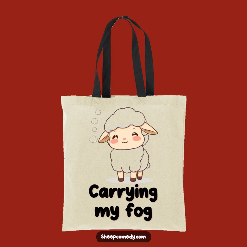 Happy Sheep Mist Tote Bag: Carry Your Calm Funny!