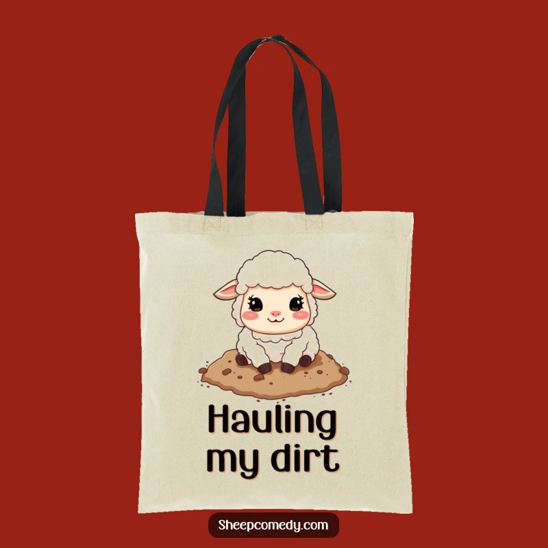 Funny Sheep Rolling in Dirt Tote Bag - Carry Your Laughs!