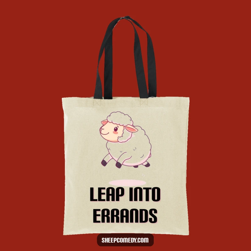 Funny Kawaii Sheep Bouncing Tote Bag, Fluffy Wool Style, Eco-Friendly Funny Gift